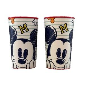 Disney MICKEY MOUSE Plastic Reusable Party Favor Cups Set/2‎ NEW
